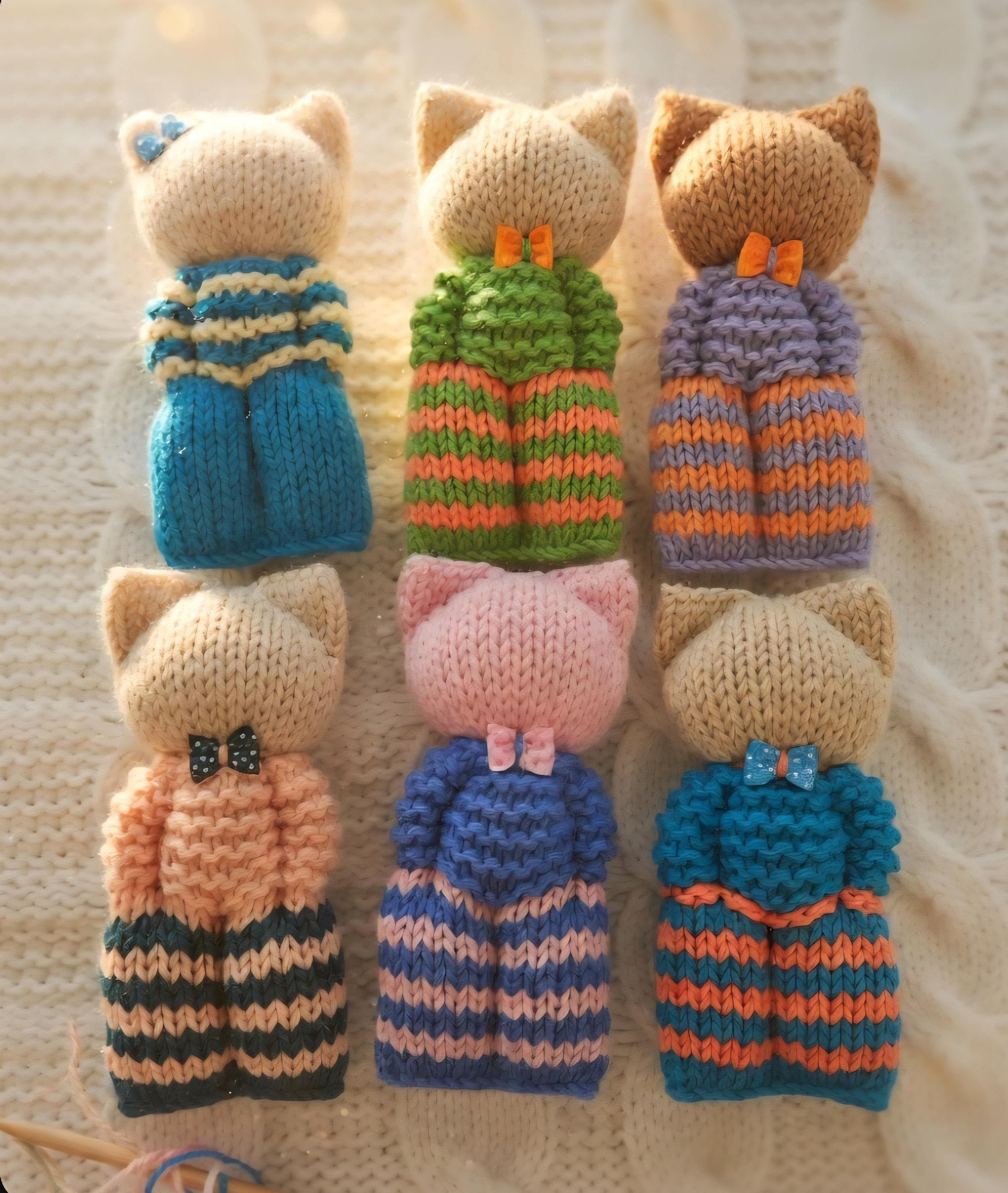 Chat Doudou au Tricot Handmade