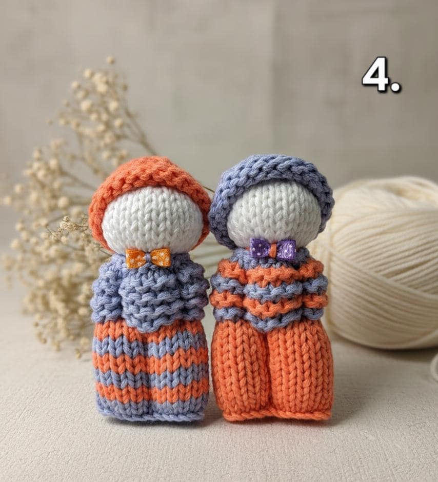 Couple de Doudous, chat ou bonhomme.