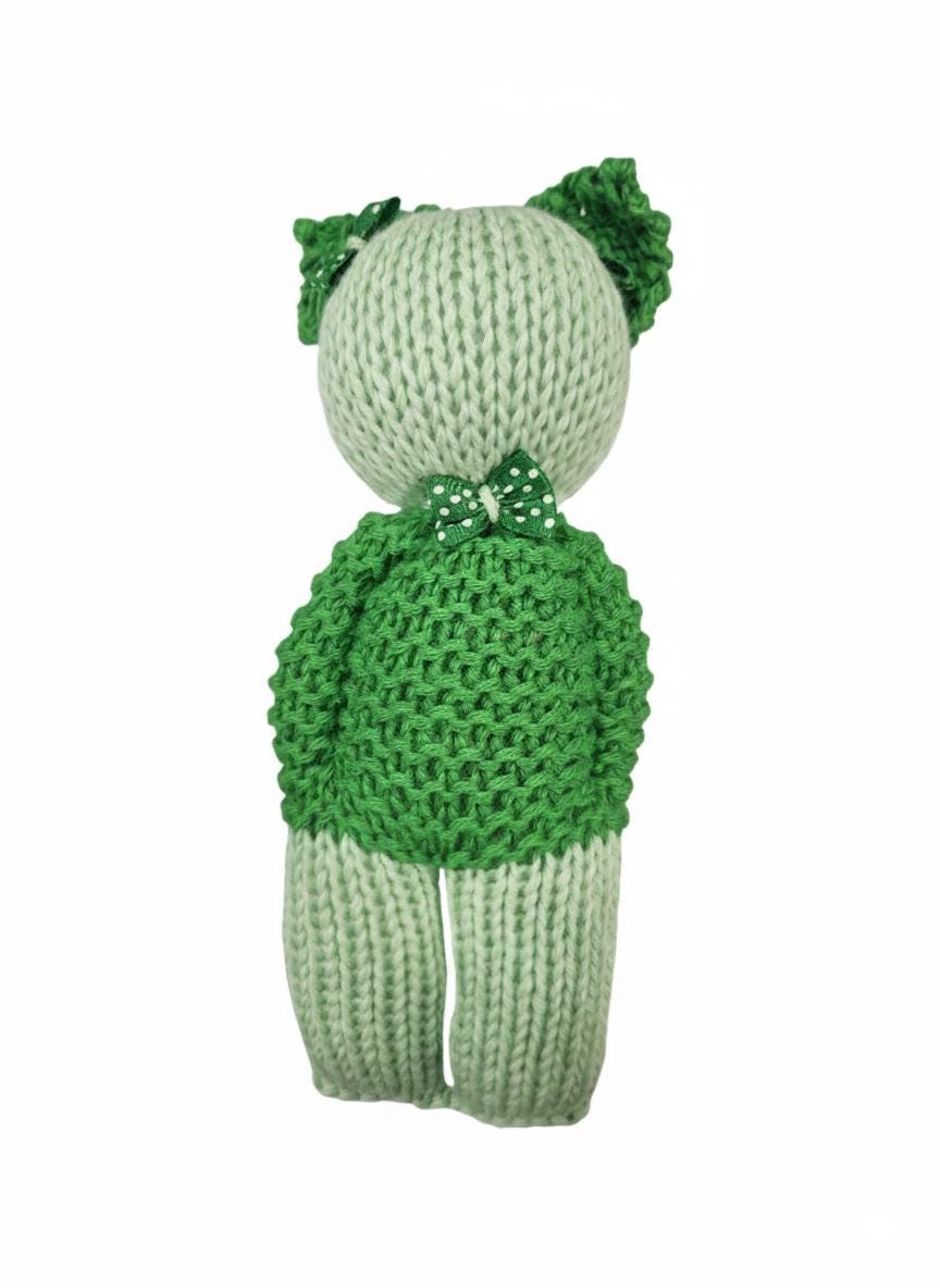 Le doudou chat tricoté main